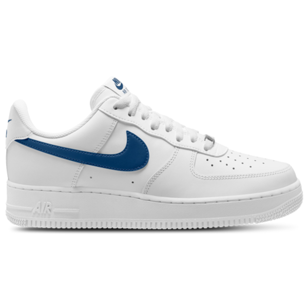 Nike Men's Air Force 1 '07 Low Casual Shoes, Size 10 - White/White/Court Blue