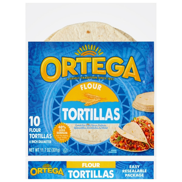 Ortega Flour Tortillas, 6 inch