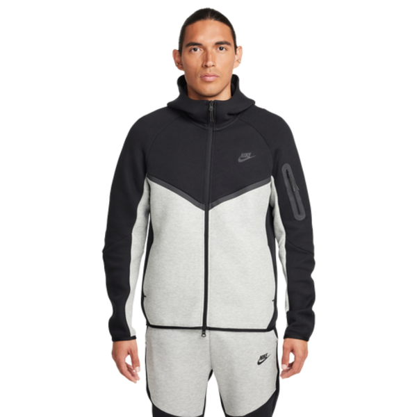 Nike Men's Tech Full-Zip Windrunner Hoodie, XS - Black & Dark Grey Heather