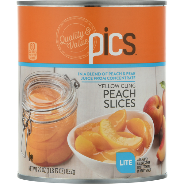 PICS Peach Slices, Yellow Cling, Lite Same-Day Delivery or