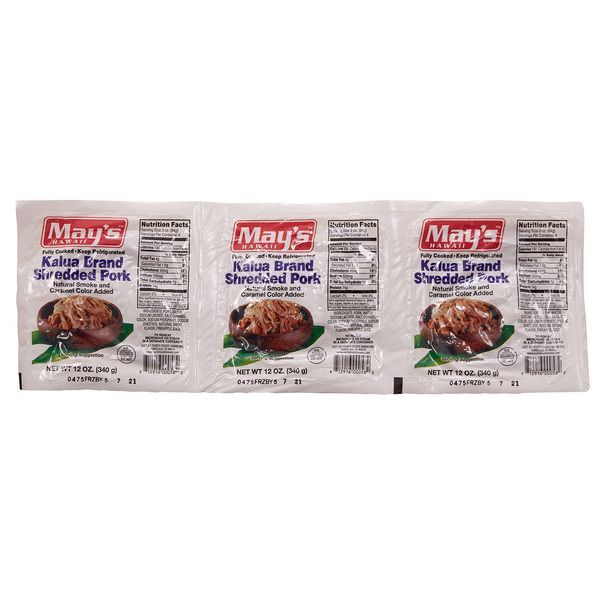 May's Hawaii Kalua Brand Shredded Pork, 4 oz, 3-count