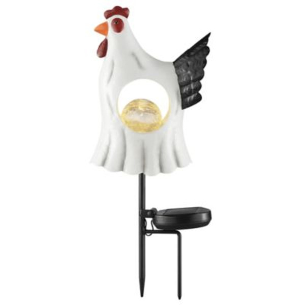 Red Shed 16.5 in. Ghost Rooster Solar Stake