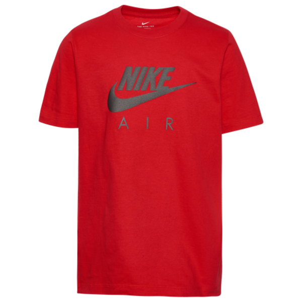 Nike Boys' Air Logo T-Shirt, XL - Red/Black