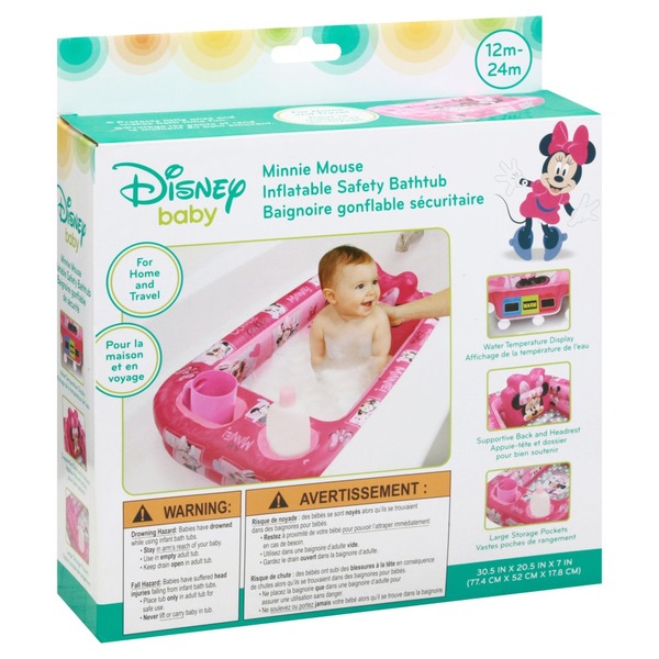 disney minnie mouse inflatable safety bathtub pink