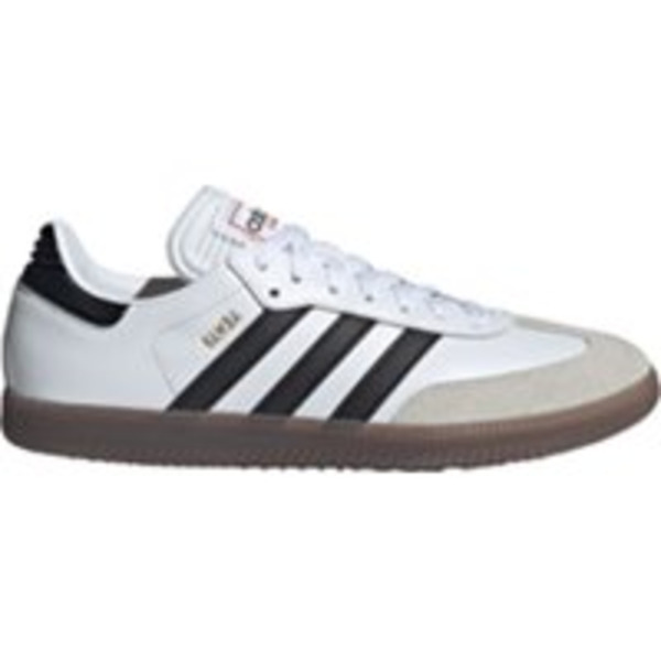 adidas Samba Indoor Soccer Shoes, Size M9.0/W10.0 - White & Black