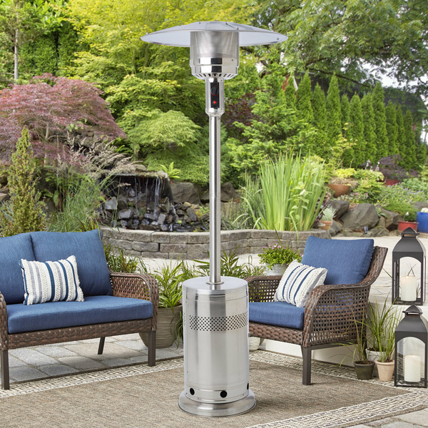 Stainless Steel Gas Patio Heater In Stock Walmart Mainstays 48,000