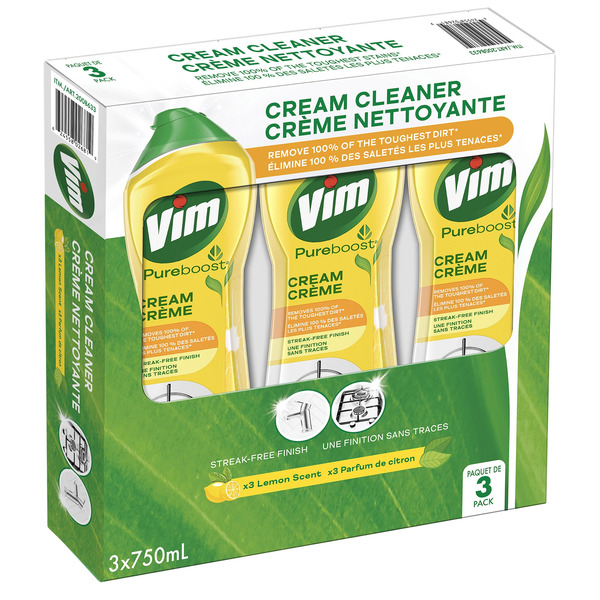 Vim Pureboost Lemon Scent Cream Cleaner