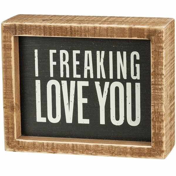 By Kathy Love You Inset Box Sign Table Decor, Multi