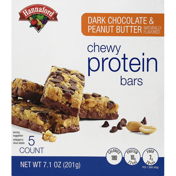 Hannaford Dark Chocolate & Peanut Butter Protein Bars (7.1 oz) Instacart