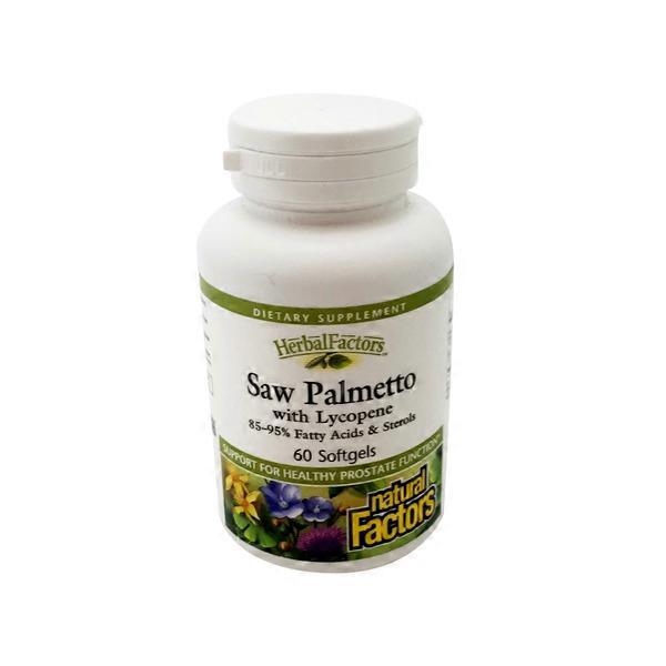 Natural Factors Saw Palmetto With Lycopene Dietary Supplement (60 ct