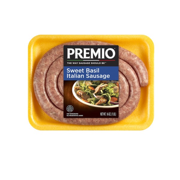 Premio Sweet Basil Italian Sausage (16 oz) Instacart