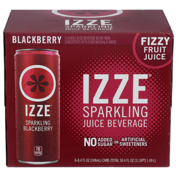 Izze Blackberry Sparkling Juice 6 Pack Same-Day Delivery or Pickup