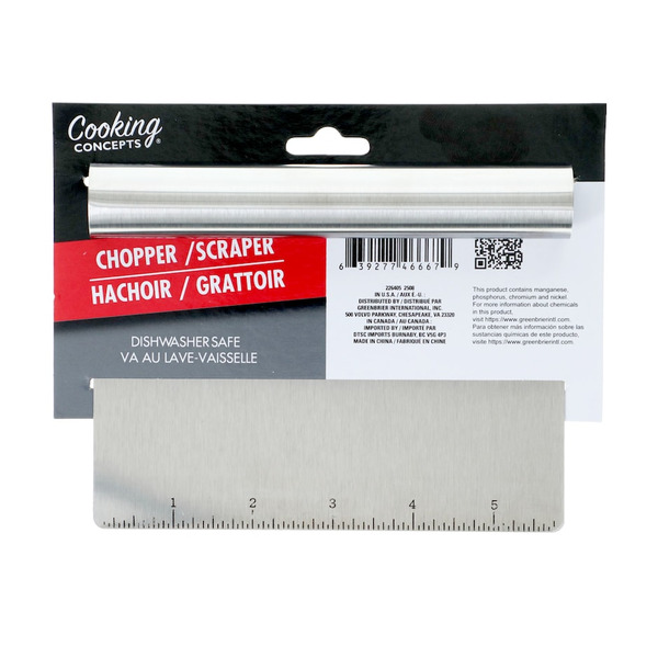 Cooking Concepts Stainless Steel Food Scraper & Chopper Griddle ...