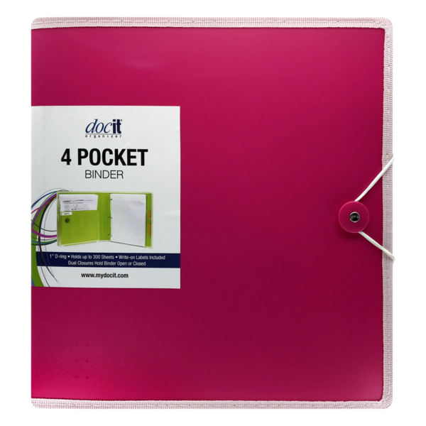 docit organizer pocket binder 4 1 ct from stop shop instacart