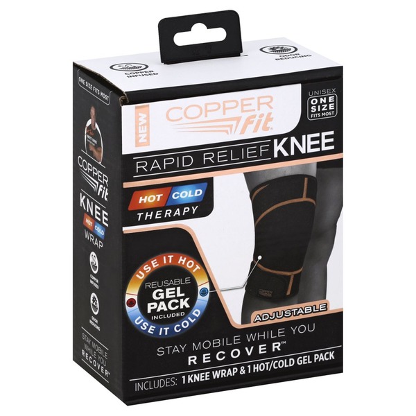 Copper Fit Knee Wrap, Rapid Relief, Adjustable, Unisex (1 each) Instacart