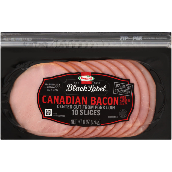 Hormel Black Label Thin Cut Canadian Bacon