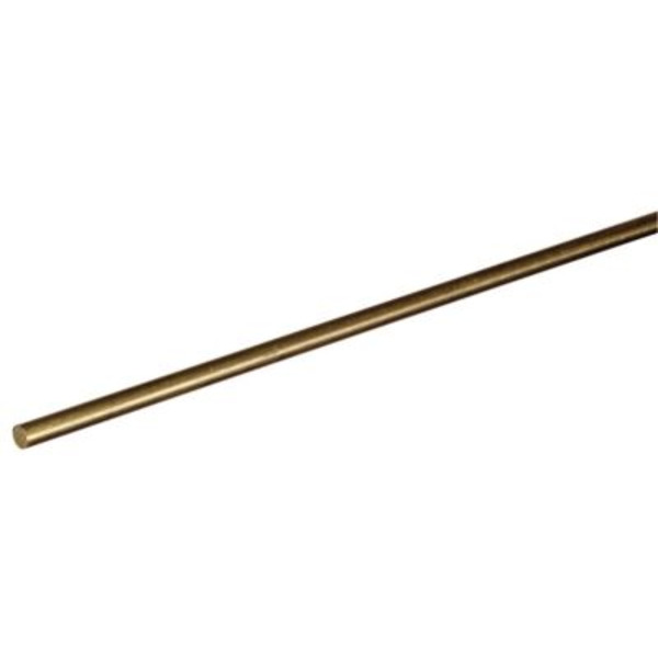 Hillman SteelWorks 1/8 in. x 3 ft. Un-Threaded Weldable Solid Brass Rod