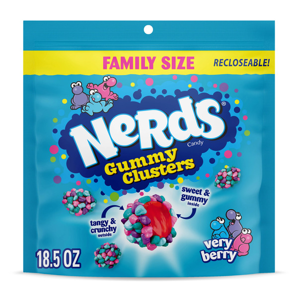 NERDS Gummy Clusters Candy Very Berry Resealable