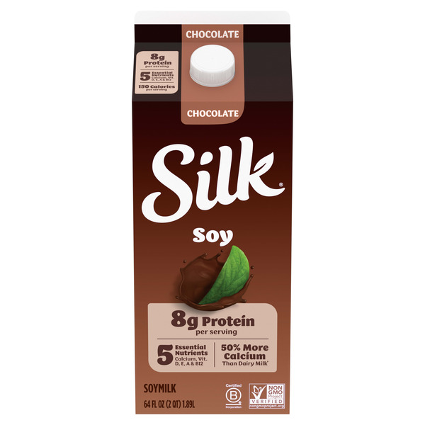 Soy Milk bettergoods Original Soymilk Half Gallon with 8g Protein, Vitamins