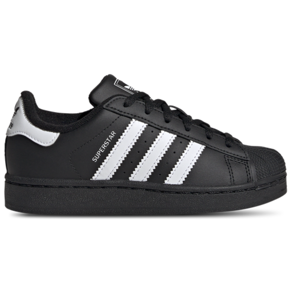 adidas Little Kids' Originals Superstar II Casual Shoes, Size 13 - Black & White