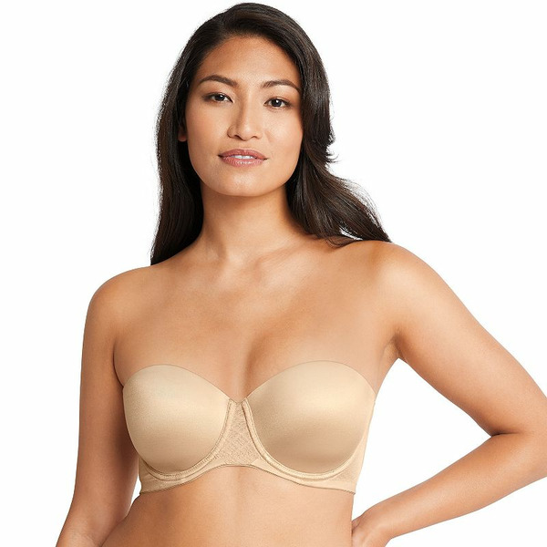 Bali ® One Smooth U Stay in Place Strapless Underwire Bra DF6599, Women's, Size: 36 D, Brown