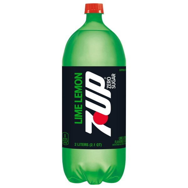 7UP Zero Sugar Lime Lemon Soda, 2 L bottle Same-Day Delivery or