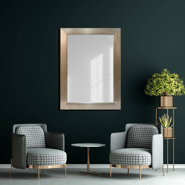 Glacier Bay 24 In. W X 35 In. H Rectangular Ps Framed Wall Bathroom Vanity Mirror In Brushed Nickel (screws Not Included)