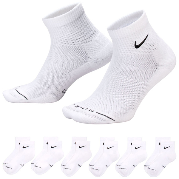 Nike Everyday Elevated Ankle Socks, M - White/Black