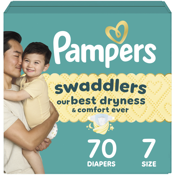 Pampers Swaddlers Diapers, Size S7