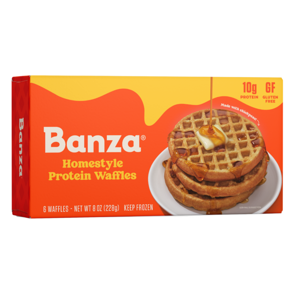 Banza Homestyle Protein Waffles - Gluten Free, Lower Carb