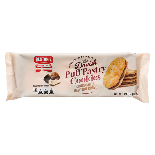 Benton's Danish Chocolate & Hazelnut Crème Puff Pastry Cookies