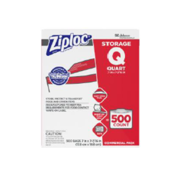 Ziploc - Quart Size Storage Bags - 500 ct Pack Box