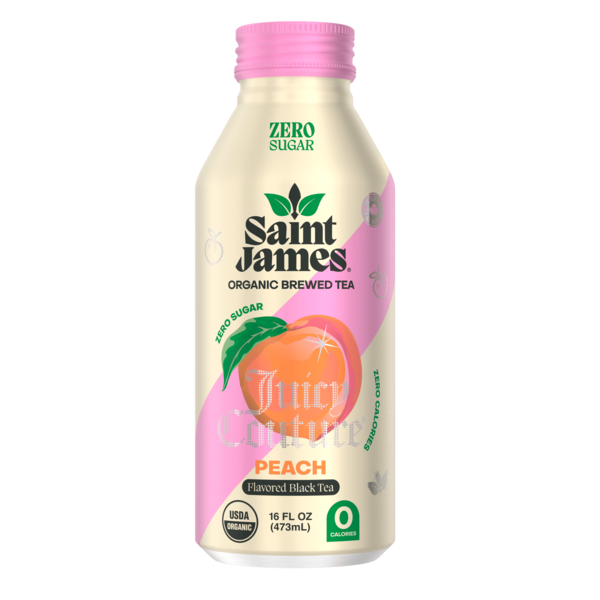 SAINT JAMES Zero Sugar Organic Brewed Juicy Couture Peach Black