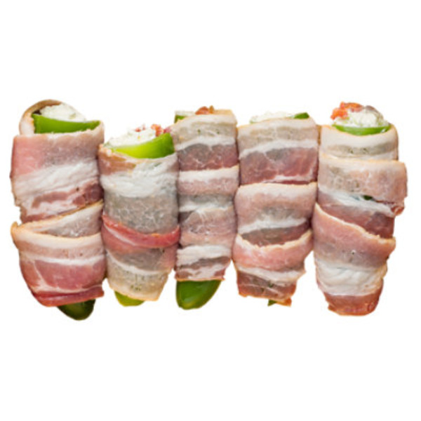 Bacon Wrapped Jalapeno With Cream Cheese & Cheddar