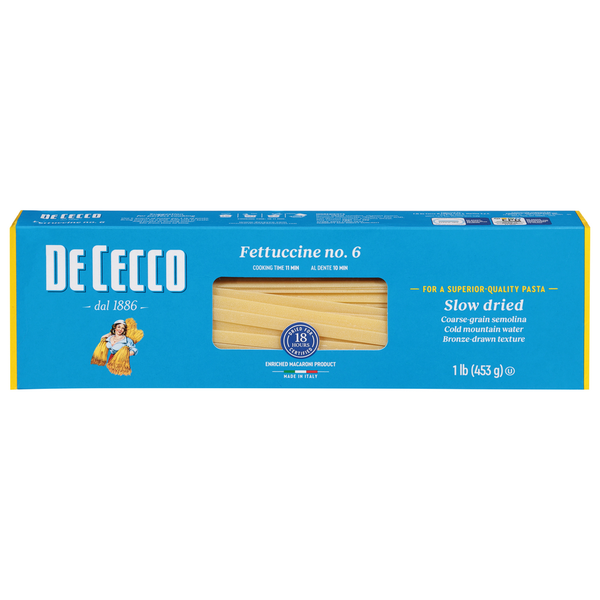 De Cecco Fettuccine, No. 6, Slow Dried