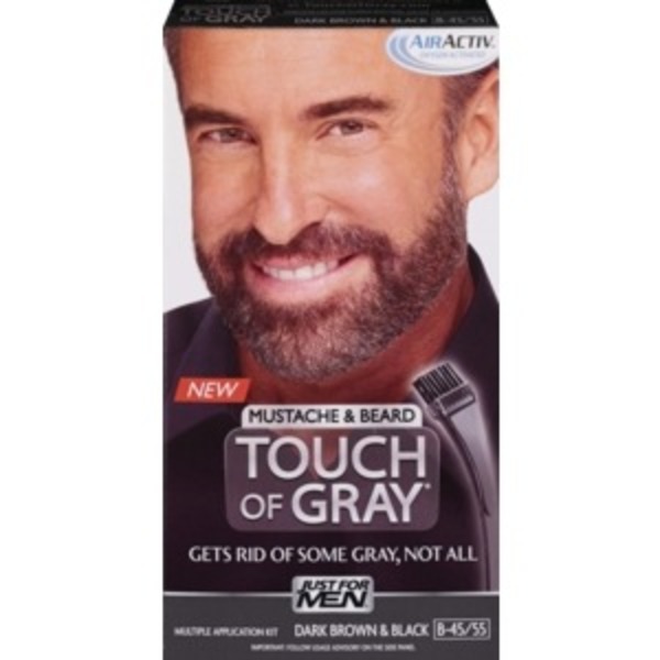 Just For Men Touch Of Gray Mustache Beard Dark Brown Black Kit