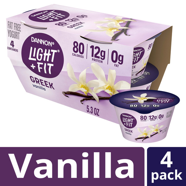 Dannon Light + Fit Greek Vanilla Fat Free Yogurt