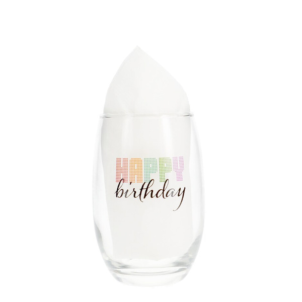 Happy Birthday Stemless Wine Glasses Same-Day Delivery | Dollar Tree