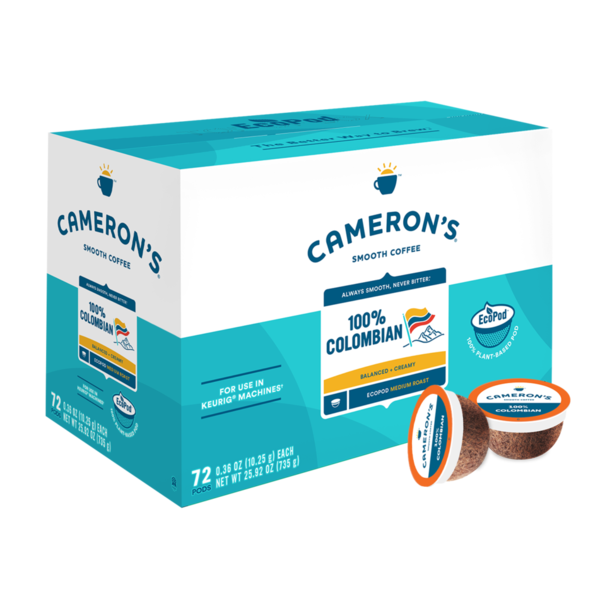 Cameron's 100% Colombian Medium Roast Coffee Pods Same-Day