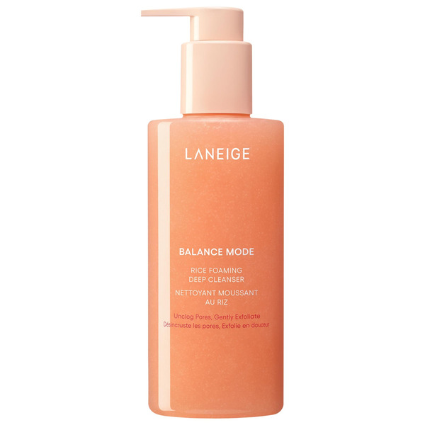 LANEIGE Balance Mode Rice Foaming Gel Cleanser with Glycolic Acid