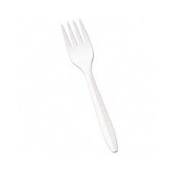 Jet - White Medium Weight Individually Wrapped Forks - 1000 ct