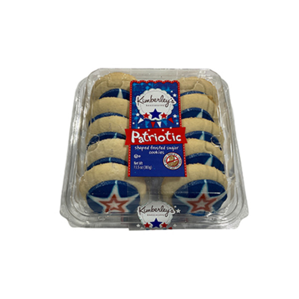 Kimberley's Bakeshoppe Patriotic Shaped Frosted Sugar Cookies