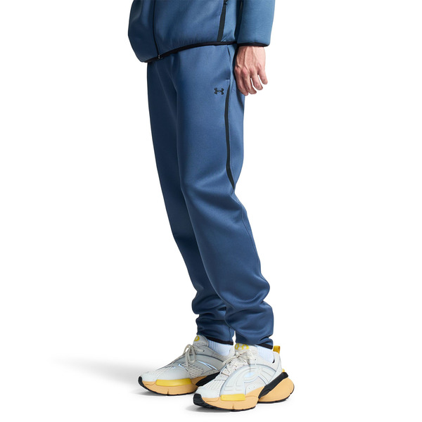 Under Armour Men's Fleece Textured Jogger, L - Downpour Gray & Black