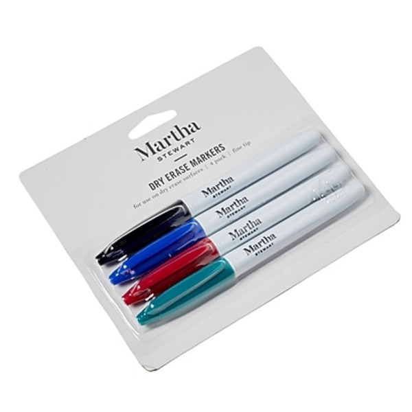 Martha Stewart MS107D Assorted Inks Fine Tip Dry Erase Markers