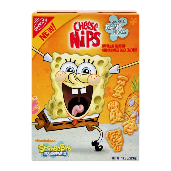 Cheese Nips Nabisco Cheese Nips SpongeBob SquarePants Cheddar Baked