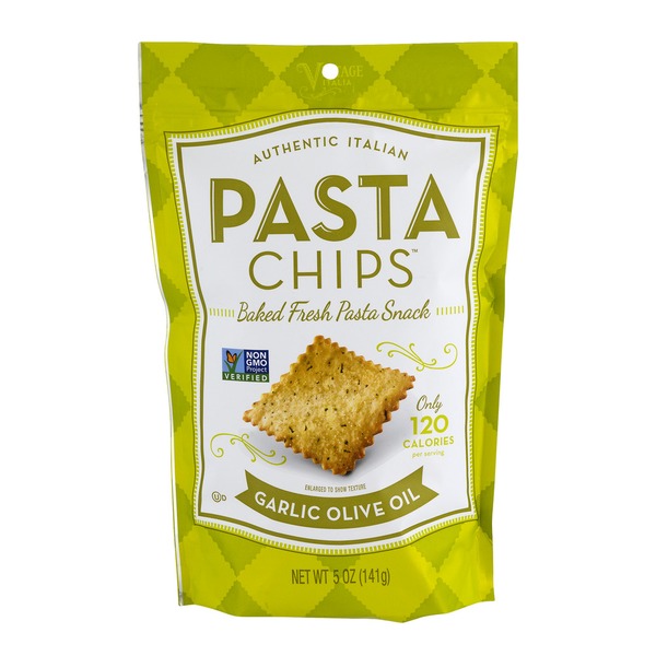 Pasta Chips Baked Fresh Pasta Snack Garlic Olive Oil (5 oz) Instacart