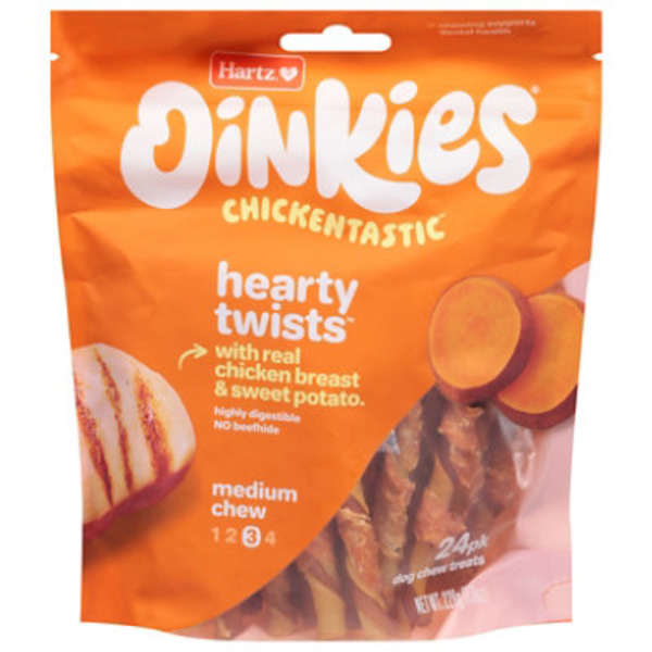 Hartz Dog Chew Treats, Hearty Twists, Medium Chew 3, Chickentastic