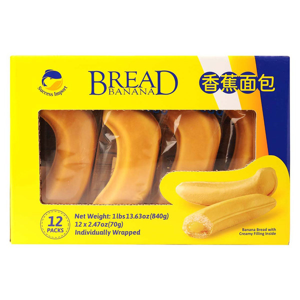 Success Import Banana Bread, 2.47 oz, 12-count