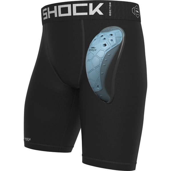 Shock Doctor Adult Core Compression Short With Bio-Flex 2.0 Cup, M - Black