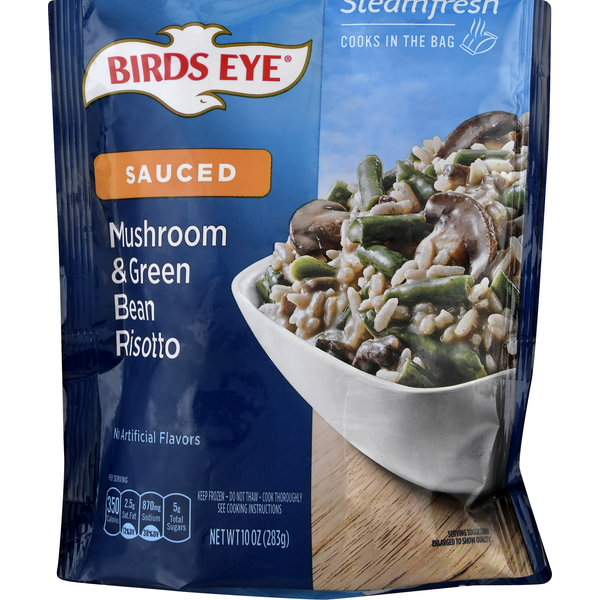 Birds Eye Mushroom & Green Bean Risotto, Sauced (10 oz) Instacart